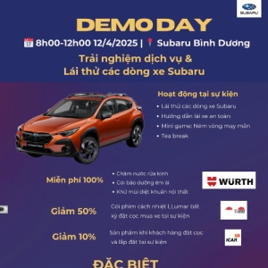  Sự kiện lái thử DEMO DAY tại Subaru Bình Dương